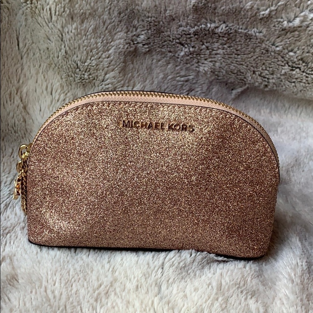 Michael Kors Rose Gold Makeup Bag